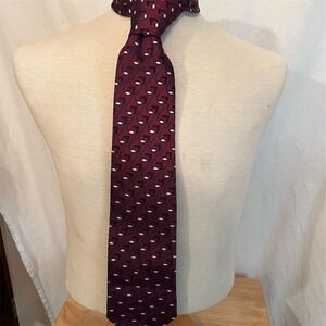 Setazone Men's Red Geometric Silk Tie Designer Handmade Classic corpcore‎ career
